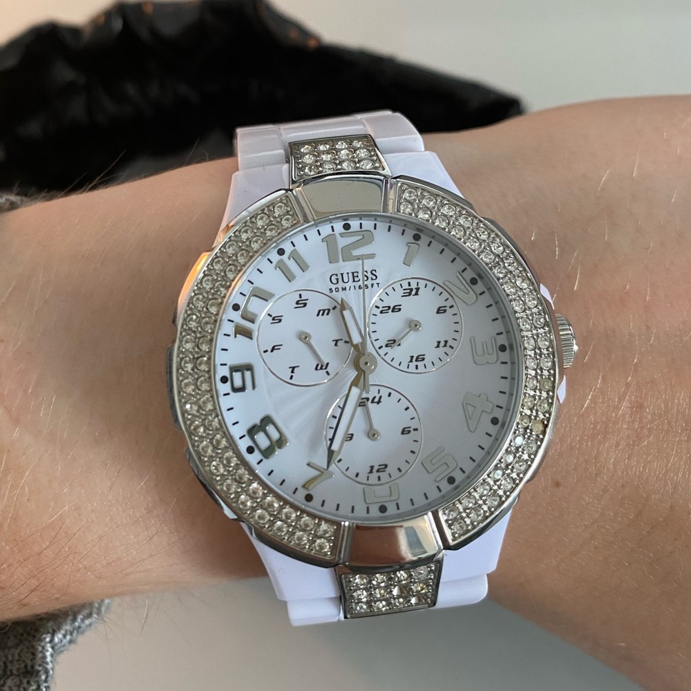 Women’s Guess White Watch - Picture 2 of 6
